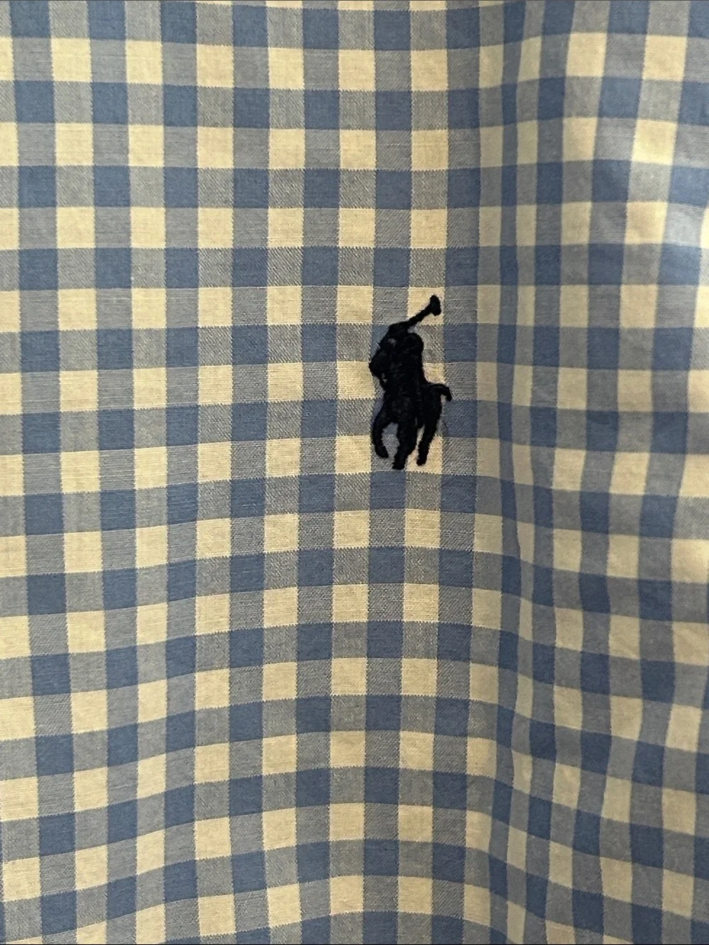 NEW Polo Ralph Lauren Boys 6 Blue Gingham Check Button Down Shirt 100% Cotton